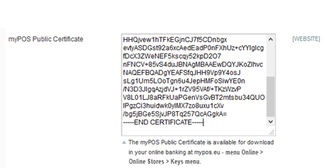 myPOS Public Certificate